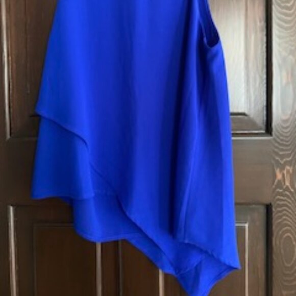 Monteau Blue Chiffon Sleeveless Top/ Size Small - Picture 2 of 4